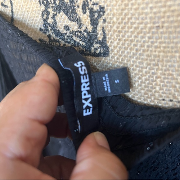 Express Black Sheer Blouse - Picture 2 of 4